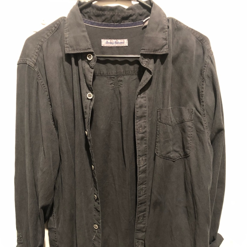 Tommy Bahama button up. Dark Navy Blue